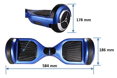 Patineta Eléctrica Básica - Dimensiones
